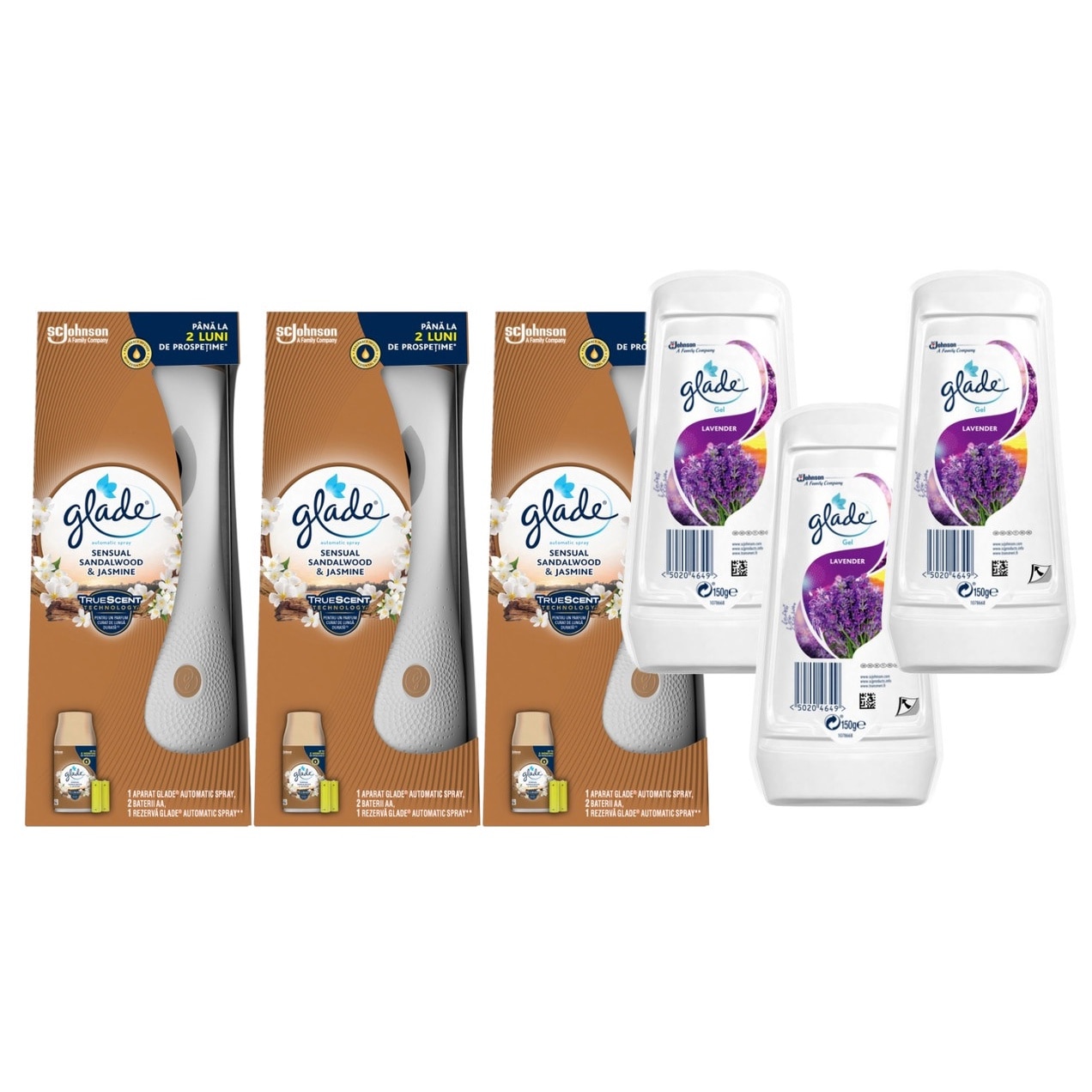 Set 6 x Glade Variety, 3 x Aparat+Rezerve 269ml Sensual Sandalwood ...
