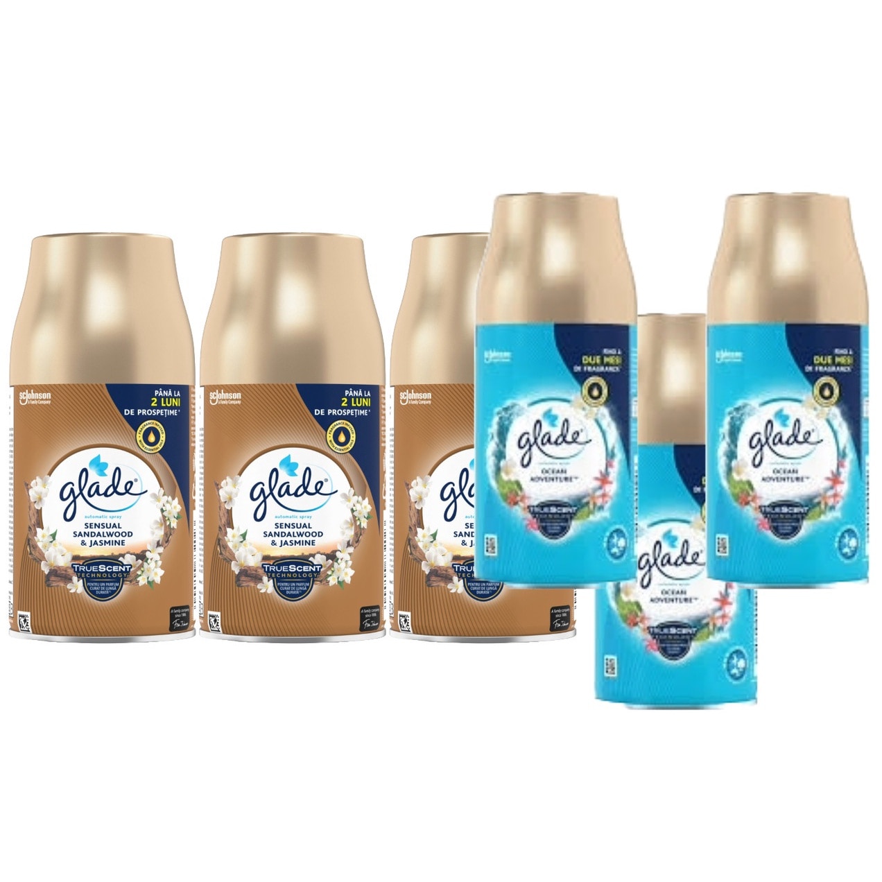 Set 6 x Glade Variety, 3 x Odorizant Camera Rezerve 269ml Jasmine, 3 x ...