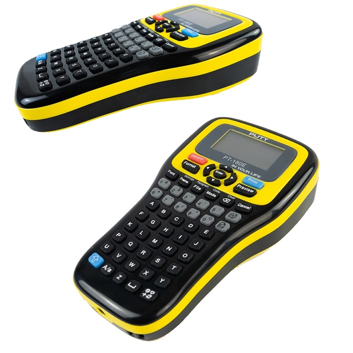 Мобилен етикетер за печат на баркодове и стикери Термотрансфер 180 DPI Автоматичен нож LCD дисплей с подсветка Цифрови сензори Консумативи за офис или склад, HDWR MarkMate-180DKCB