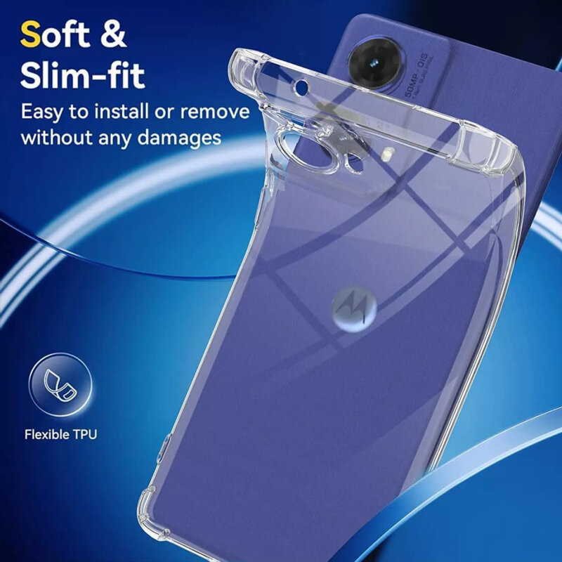 Husa protectie Mat-Tech compatibila cu Motorola Moto G85, Protectie Camera, Colturi anti-soc, Decupaje Precise, Rezistenta la impact, Transparenta