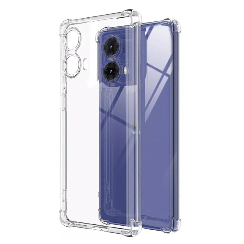 Husa protectie Mat-Tech compatibila cu Motorola Moto G85, Protectie Camera, Colturi anti-soc, Decupaje Precise, Rezistenta la impact, Transparenta