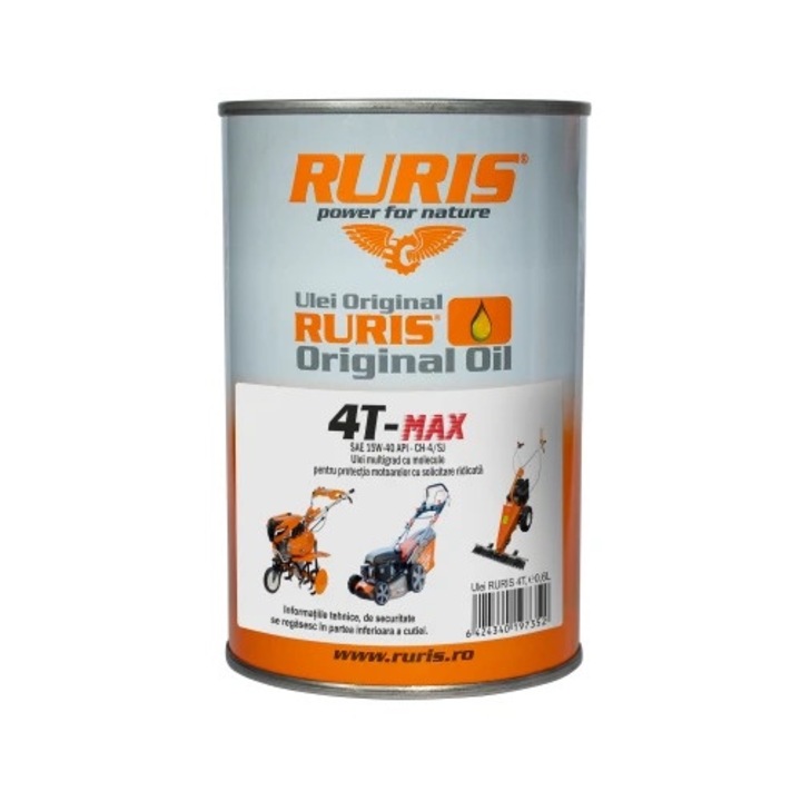 Ulei motor 4T Ruris, 15W-40, 0.6 L
