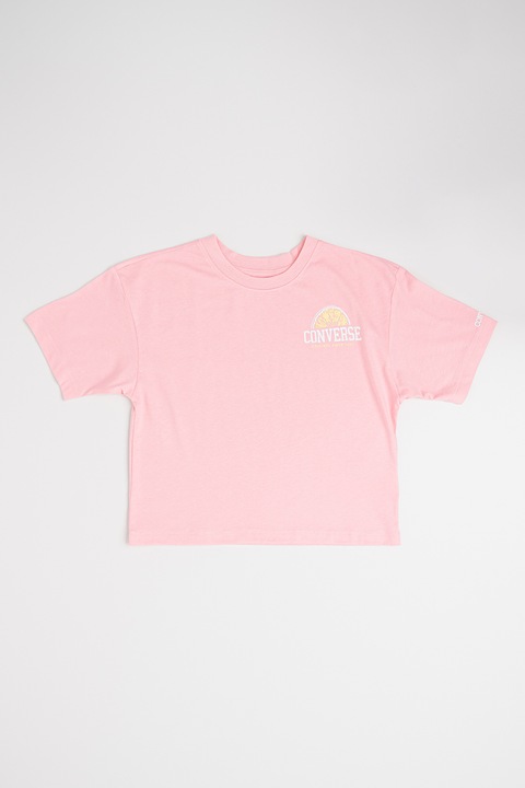 Converse, Pamuttartalmú logós póló, Fehér/Rózsaszín