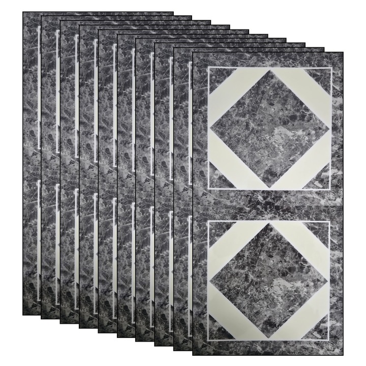 Set 40 x tapet autoadeziv imitatie marmura NEXTLY, waterproof, ajustabil, adeziv puternic, usor de montat, suprafata acoperire 7.2 mp, 30x60 cm, 2mm grosime PH004