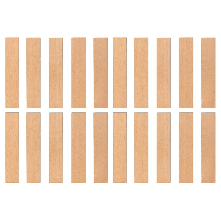 Set 20 fitiluri din lemn pentru lumanari, 100x20x1 mm, TopWosk