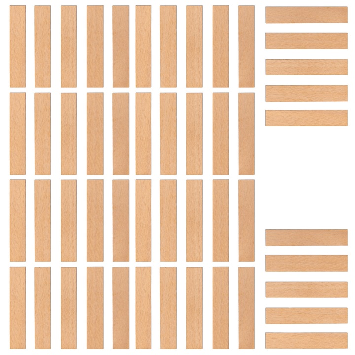 Set 50 fitiluri din lemn pentru lumanari 100x20x1 mm, TopWosk