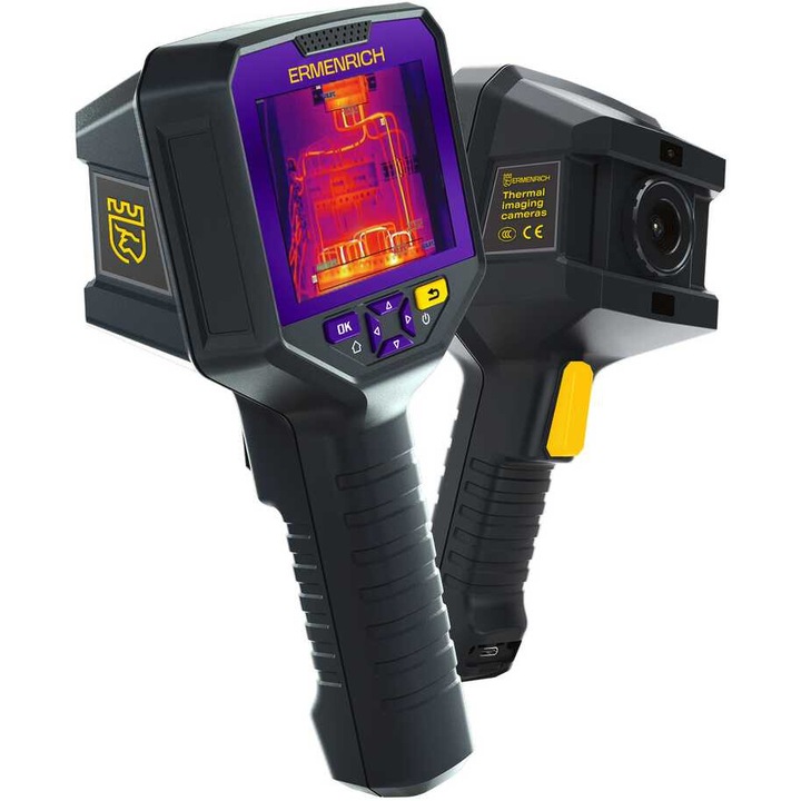 Termovizor 256x192 pixeli, 3,5" colorat, 8 moduri de afisare, 20-400°C, acumulator 2600 mAh