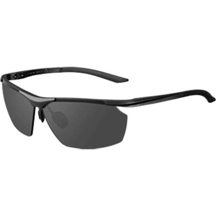 Ochelari de soare sport polarizati, Xiaomi, aliaj de aluminiu-magneziu, design anti alunecare, UV400, negru