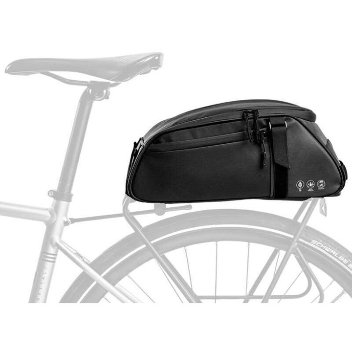 Багажник за велосипед ProX, полиестер, 13L, 40x16x21cm, черен