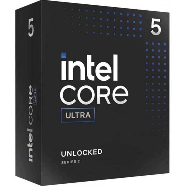 Intel Core Ultra U5-245KF Desktop processzor, 14 mag, 4200 MHz, 5200 MHz Turbo, LGA1851 foglalat, 125 W, BOX