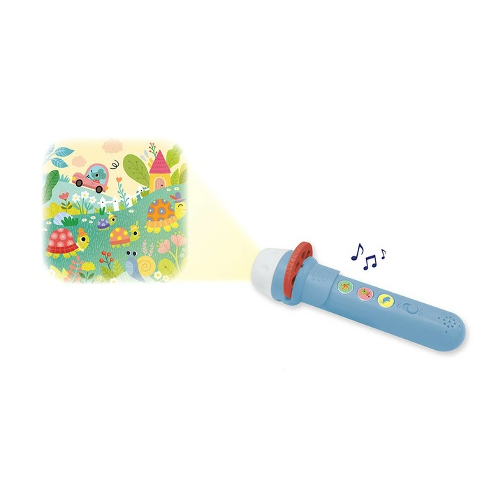 Proiector cu sunete, Janod, Animale, 3 ani+