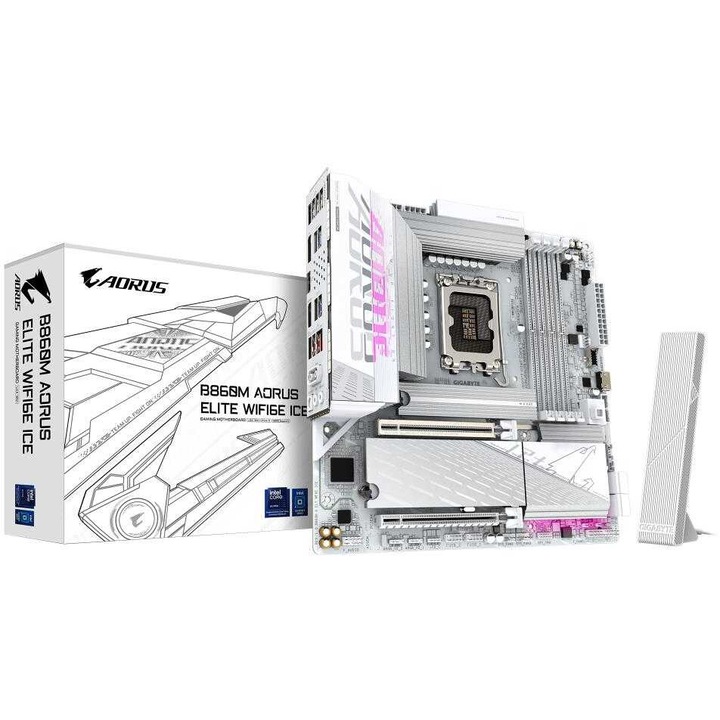 Дънна платка Gigabyte B860 Express, Micro-ATX, DDR5, 1xPCI-Express 16x, 3xM.2
