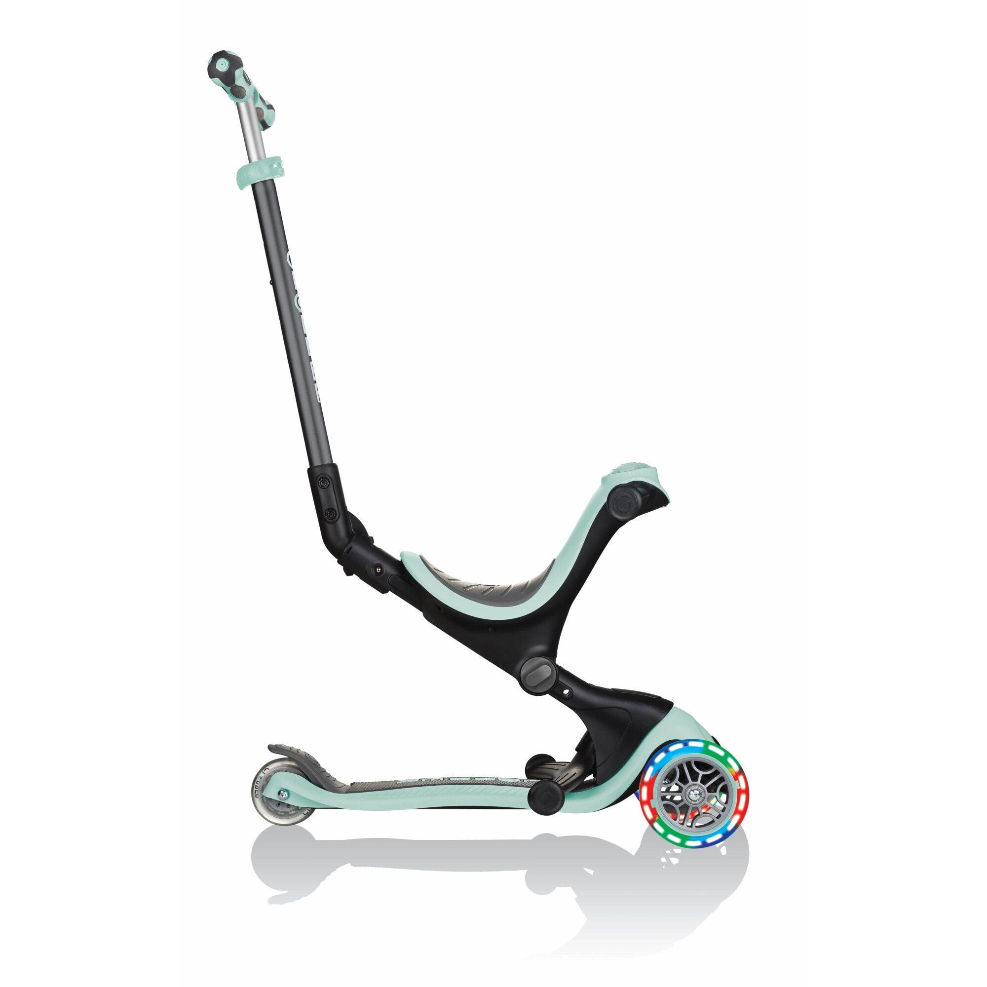 Trottinette évolutive 3 en 1 Go Up Deluxe Lights menthe | Globber Trottinette évolutive 3 en 1 Go Up Deluxe Lights menthe | Globber