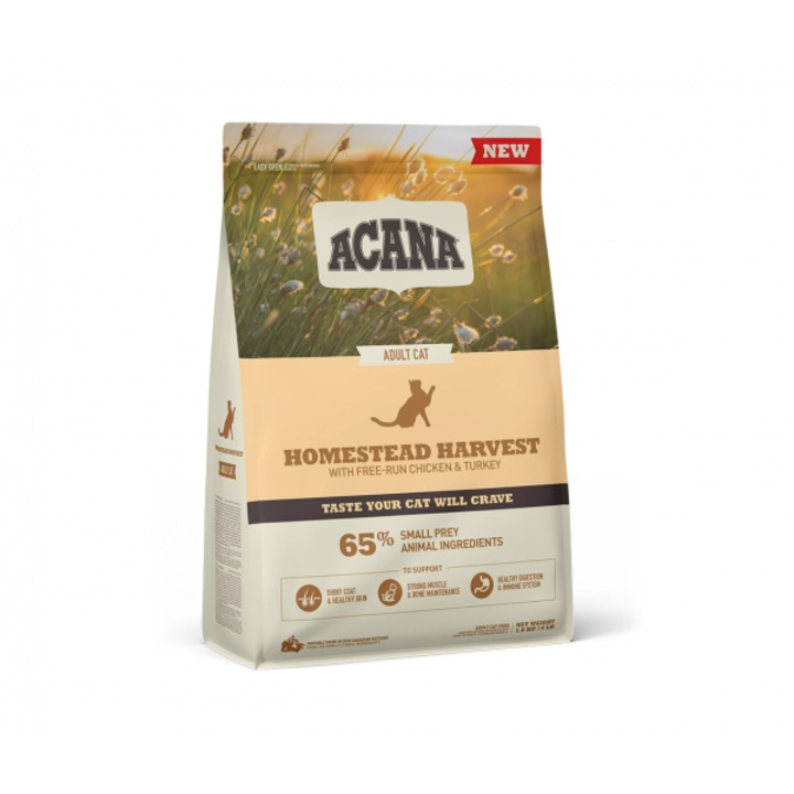 ACANA Homestead Harvest hrana uscata pentru pisici, 4,5kg, carne de pui si curcan, fara cereale