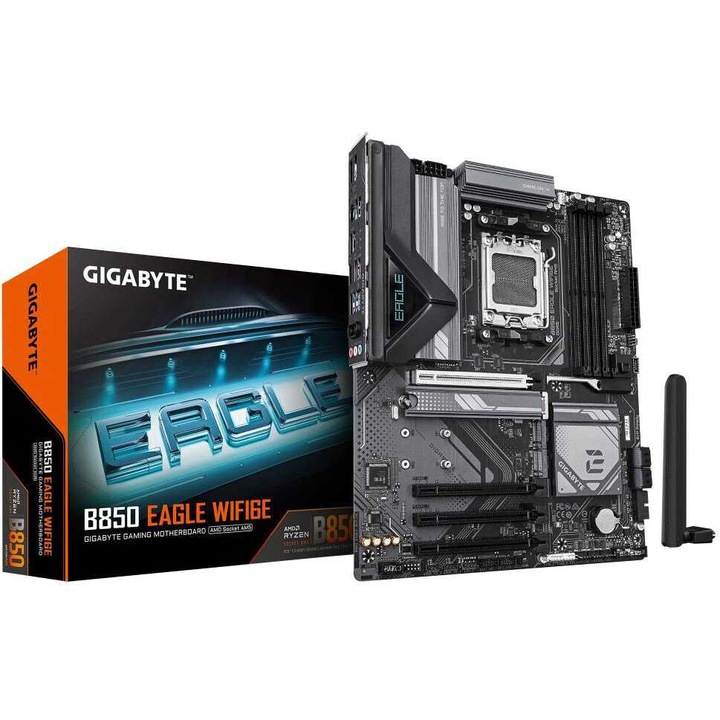 Alaplap, Gigabyte, B850, ATX, DDR5, 4 memóriahely, WiFi, Bluetooth