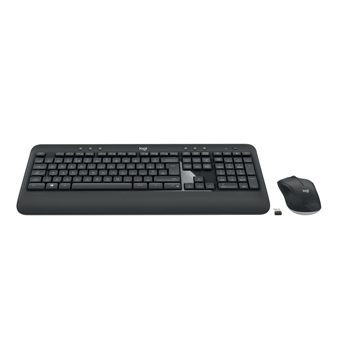 Комплект клавиатура и мишка Logitech MK540 Advanced, безжични, устойчив на пръски, Nordic (Qwerty), 10m