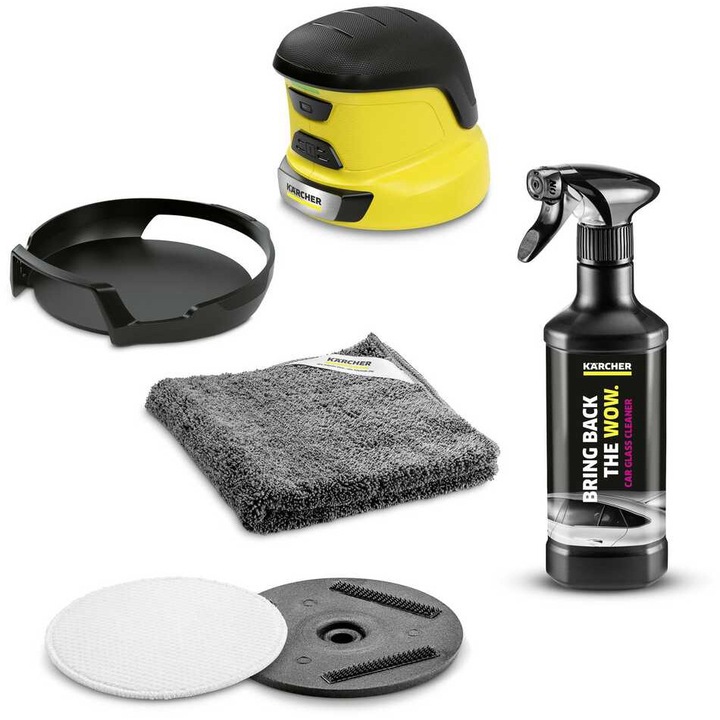 Комплект за почистване на прозорци Karcher EDI 4, въртящ се диск, литиево-йонна батерия, 100 мм, 133x124x110 мм