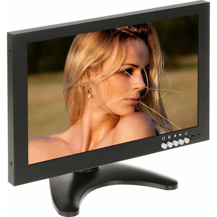 Monitor, TST, 10", IPS, 1280x800px, VGA, HDMI, USB, cu difuzoare integrate