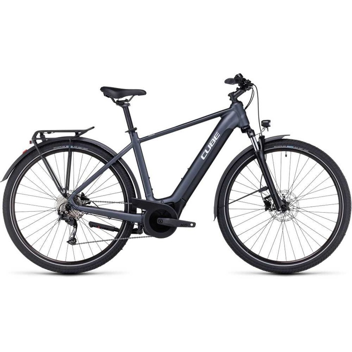 Cube Touring Hybrid ONE 500 elektromos kerékpár, 250 W, 9 sebesség, szürke/fehér, 50 cm, S