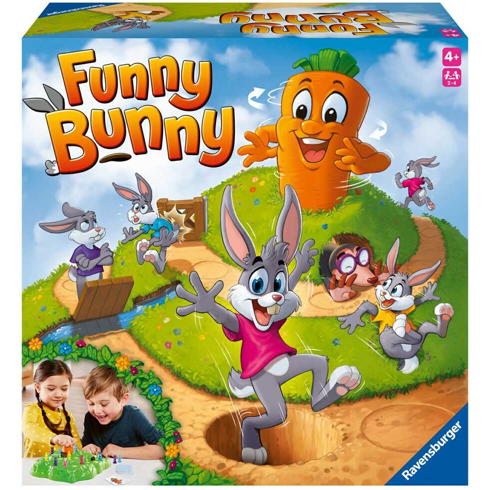 Joc de societate, Ravensburger, Funny Bunny, set cu 16 iepurasi, 4