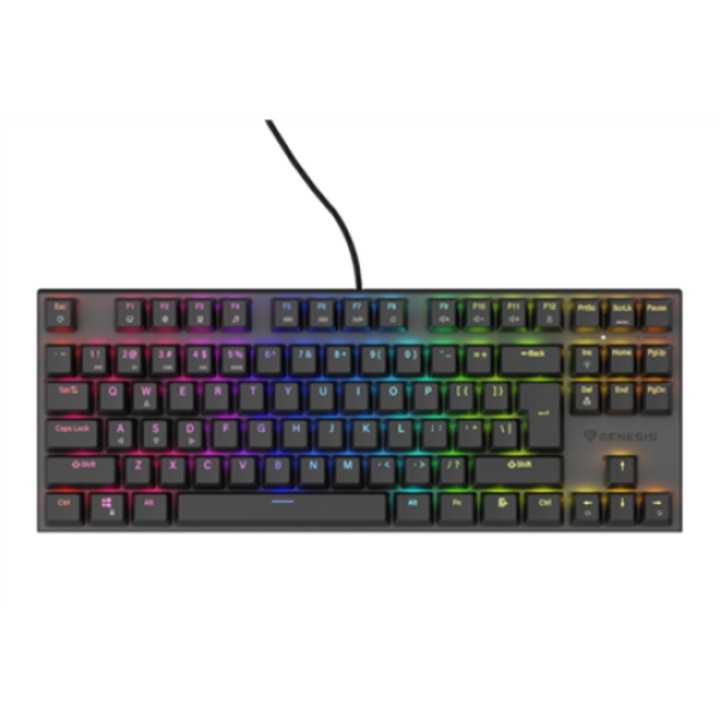 Tastatura mecanica Genesis THOR 303, 6 taste, iluminare RGB, neagra, USB Type-A