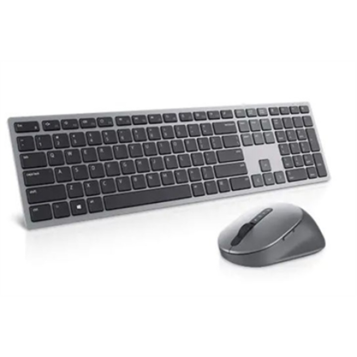 Клавиатура Dell KM7321W, Bluetooth, 4000 dpi, включен комплект мишка, titanium gray