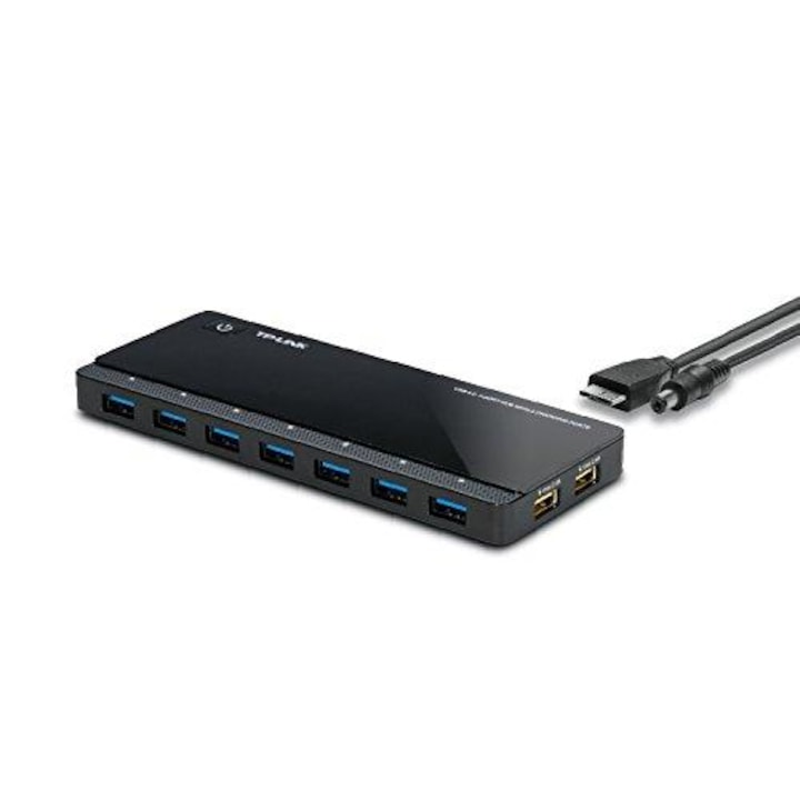 TP-LINK 7-портов USB 3.0 хъб, черен