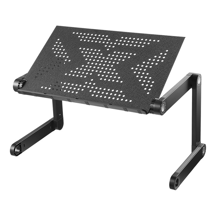 Stativ laptop DELTACO mobil, reglabil, negru, 420x270x40-480mm