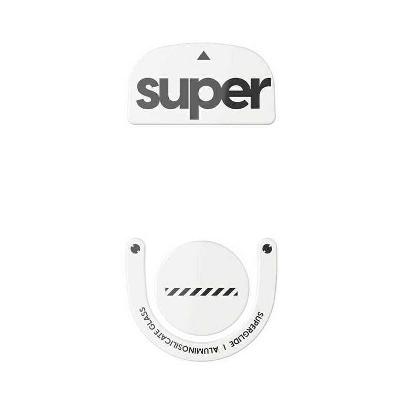 Picioruse din sticla pentru mouse, Pulsar, Superglide 2, alb
