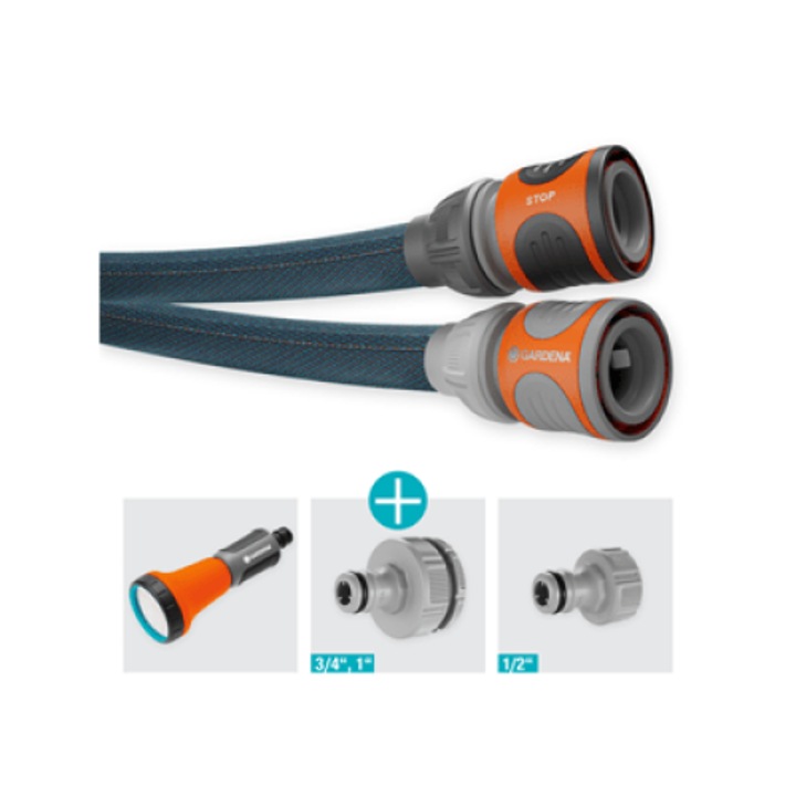 Комплект градински маркучи Gardena Lianoa Xtreme 10 м, 3/4", текстил, устойчив на UV лъчи