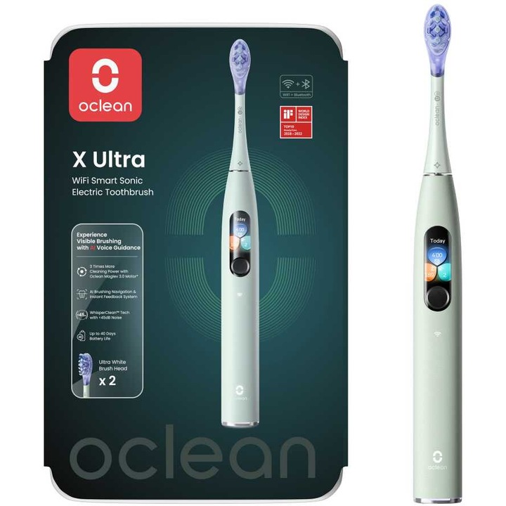 Periuta de dinti electrica Oclean X Ultra, 84.000 miscari pe minut, Wi-Fi, set complet