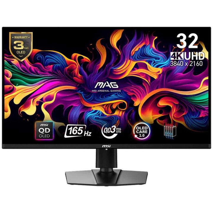 MSI MAG 321UP QD-OLED 4K Gamer Monitor 165Hz - 31,5"