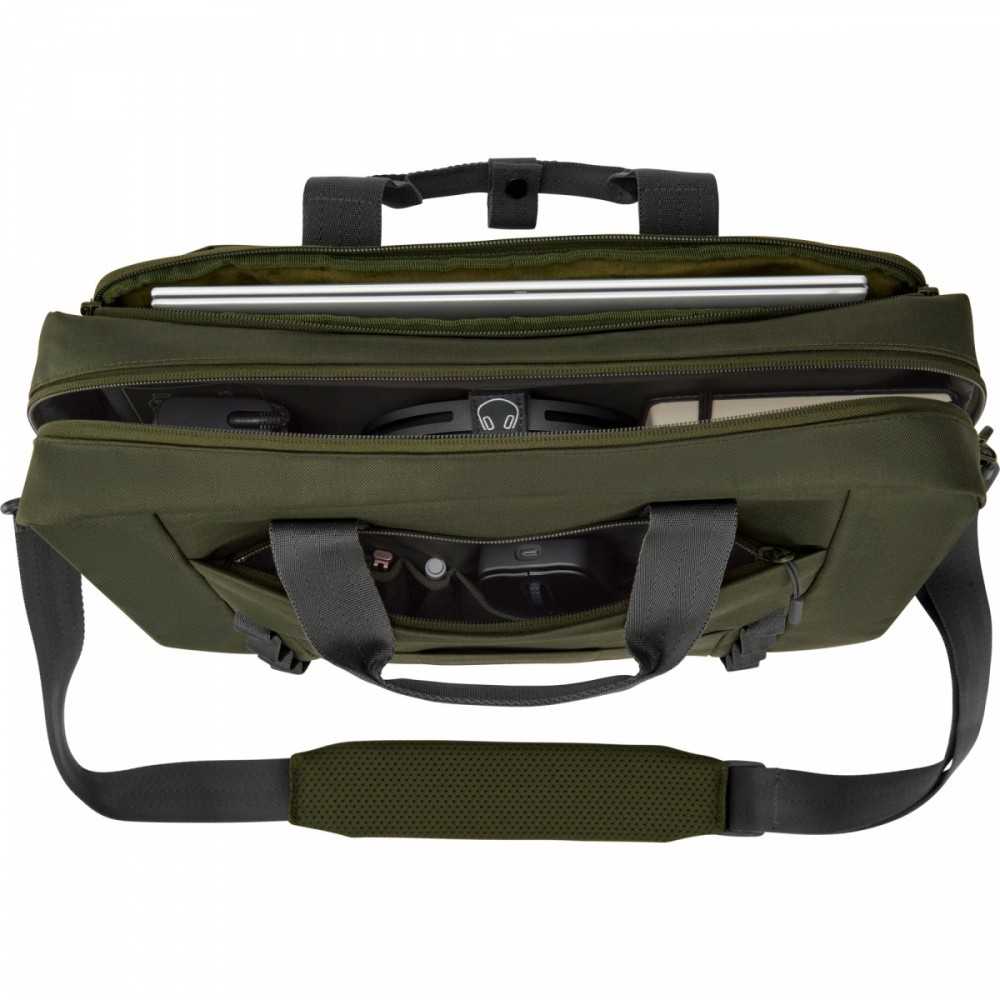 Geanta laptop HP Modular 15.6, 3 in 1, rezistenta la apa, 22L, culoare verde inchis