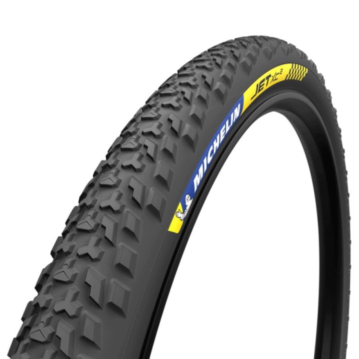 Cauciuc bicicleta, Michelin, Cauciuc, Jet XC 2, 29 x 2.25 inch, Design eficient, Pentru teren uscat, Negru