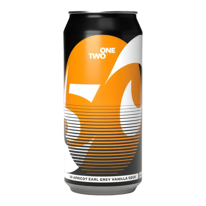 Bere artizanala One Two - 50 Earl Grey Apricot Vanilla Sour, 5%, 440 ml