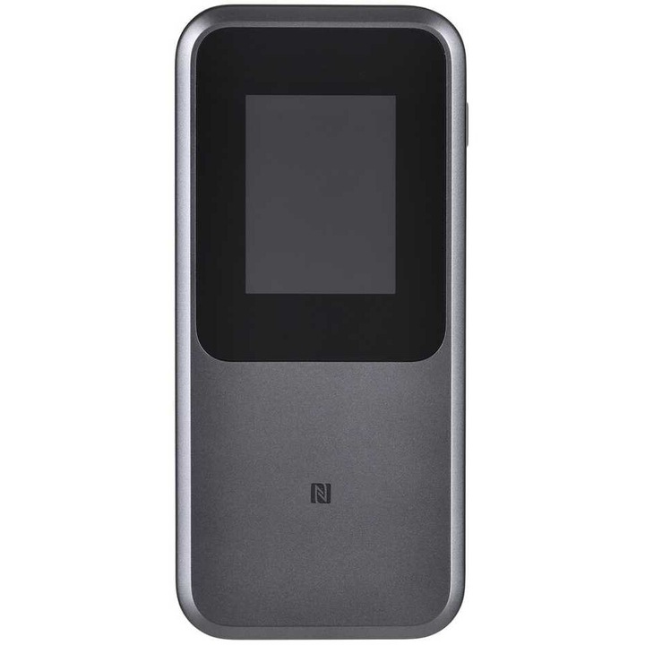 Безжичен рутер ZTE MU5120 5G, капацитет 9800 mAh, 2.4 GHz/5 GHz, размери 159x73x18mm, цвят тъмно сив