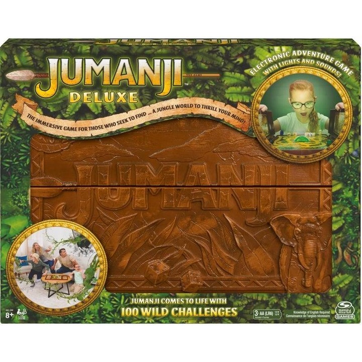 Настолна игра Jumanji Ultimate Deluxe, Spin Master, 2-4 играча, 8 години+, многоцветна