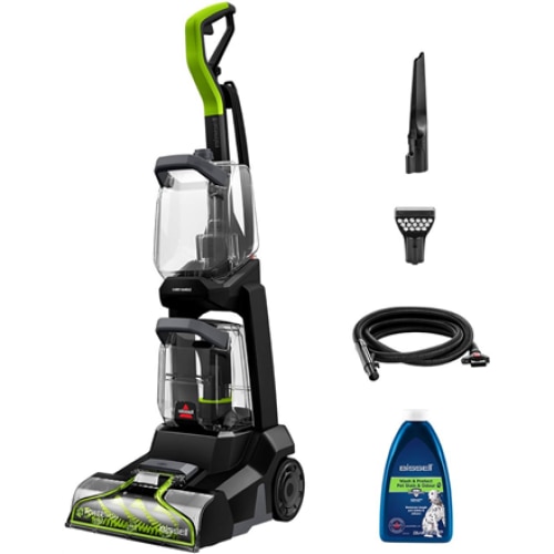 Aspirator Bissell PowerWash Pet, 600 W, 25 cm latime, negru, 42x30x108 cm, set cu solutie de curatare