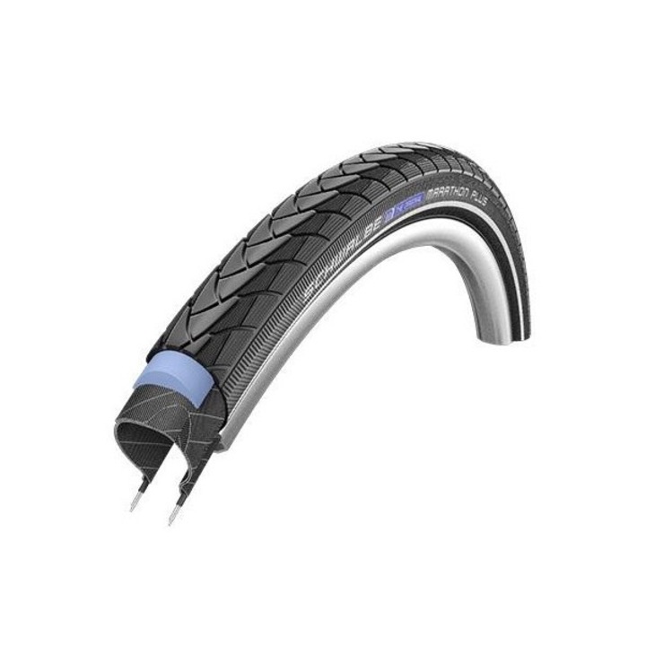 Kerékpár gumi, Schwalbe, Marathon Plus HS 348, 28 hüvelyk, 37-622, SmartGuard, Fekete