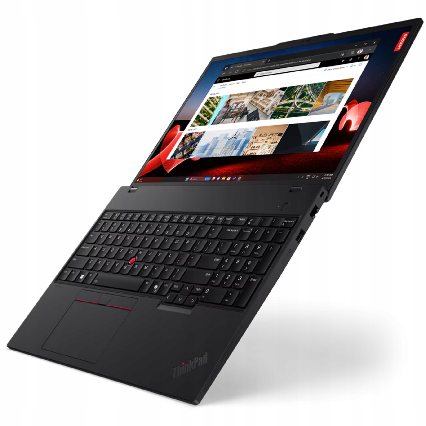 Laptop Lenovo ThinkPad T16 G3, Intel Core Ultra 5, 32GB RAM, 1TB SSD, 16" WUXGA, Negru, Set cu Pendrive 4GB