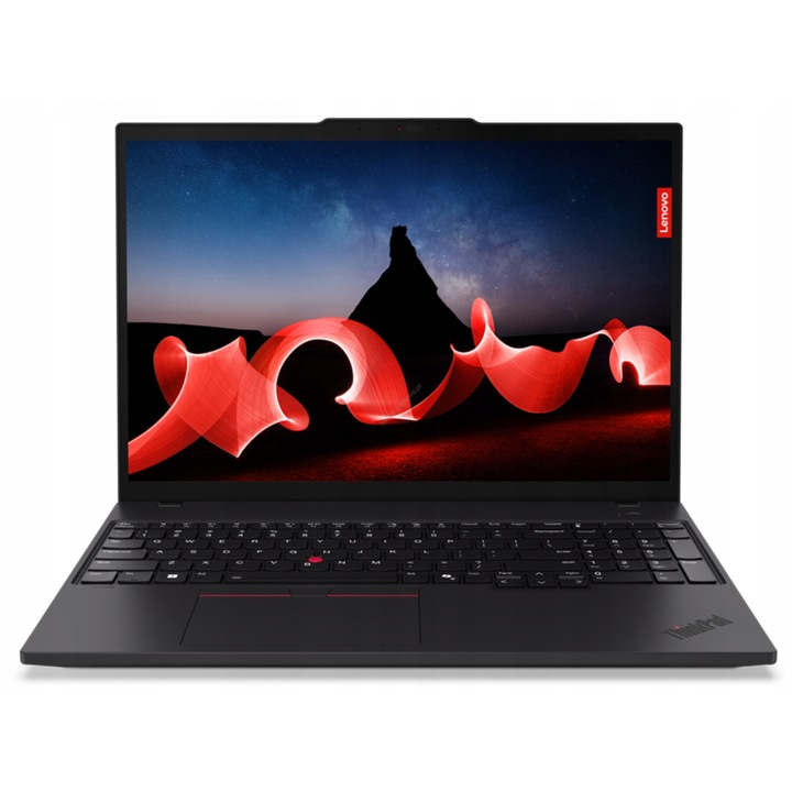 Laptop Lenovo ThinkPad T16 G3, Intel Core Ultra 5, 32GB RAM, 1TB SSD, 16" WUXGA, Negru, Set cu Pendrive 4GB