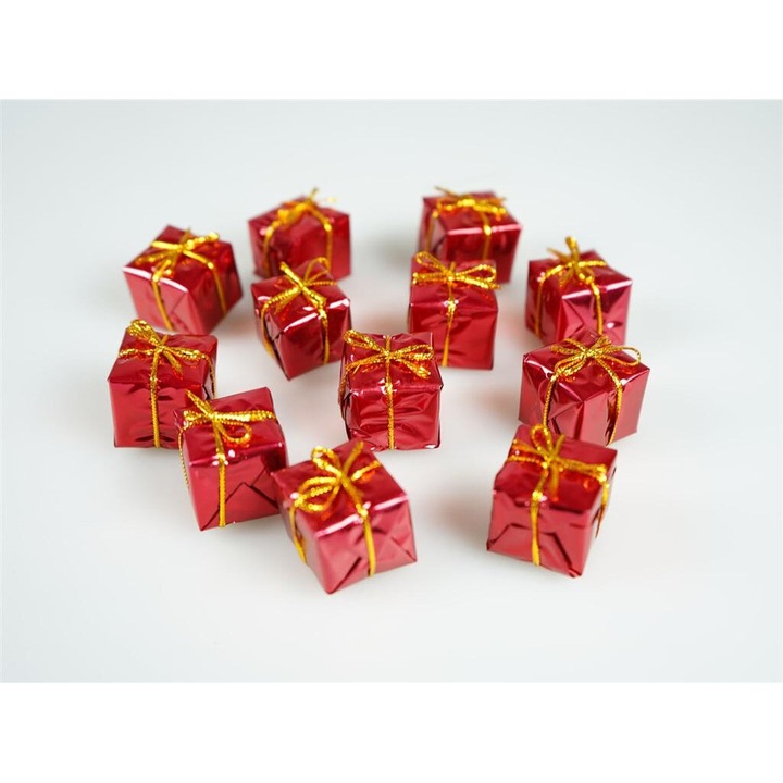 Set 12 cadouri rosii decorative, Arpex