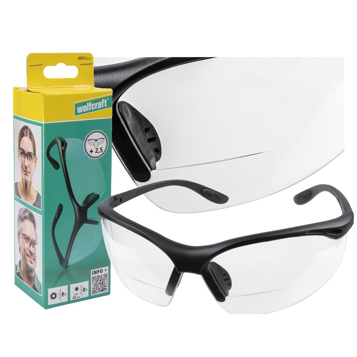Wolfcraft CE progresszív bifokális dioptriás szemüveg +2,5