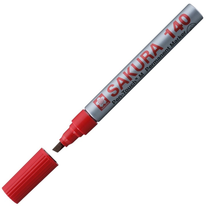 Marker permanent Sakura, Pen-Touch 140, rosu, 4mm, 142mm