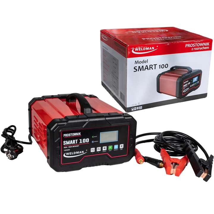 Redresor auto invertoare SMART 100, 12/24V, 10 trepte, 35x28x19,5cm