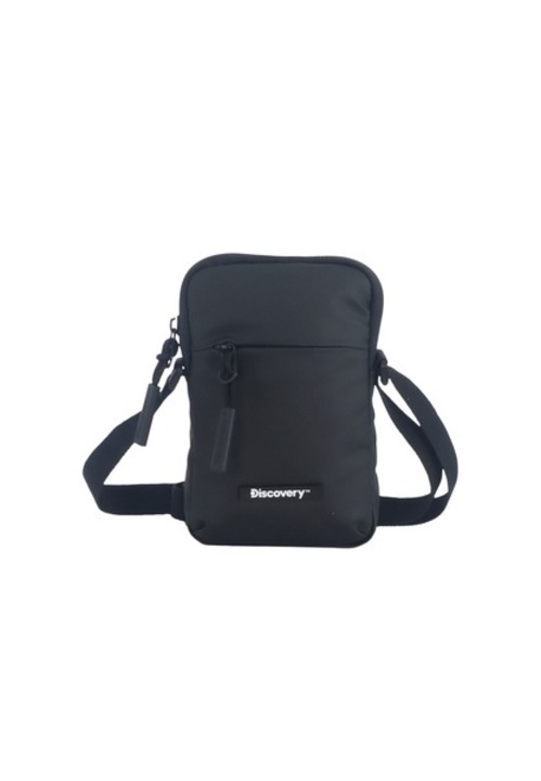Discovery URBAN 3442 nyakpántos táska, fekete, fő rekesz cipzárral, RFID zseb, állítható 90cm-es pánt
