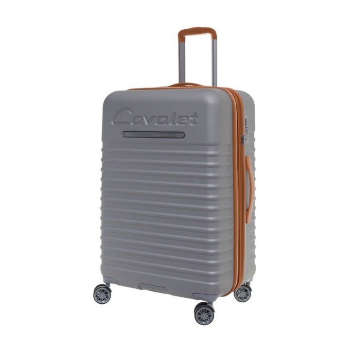 Valiza mare Cavalet PASADENA L, argintie, ABS, 4 roti duble, sistem TSA