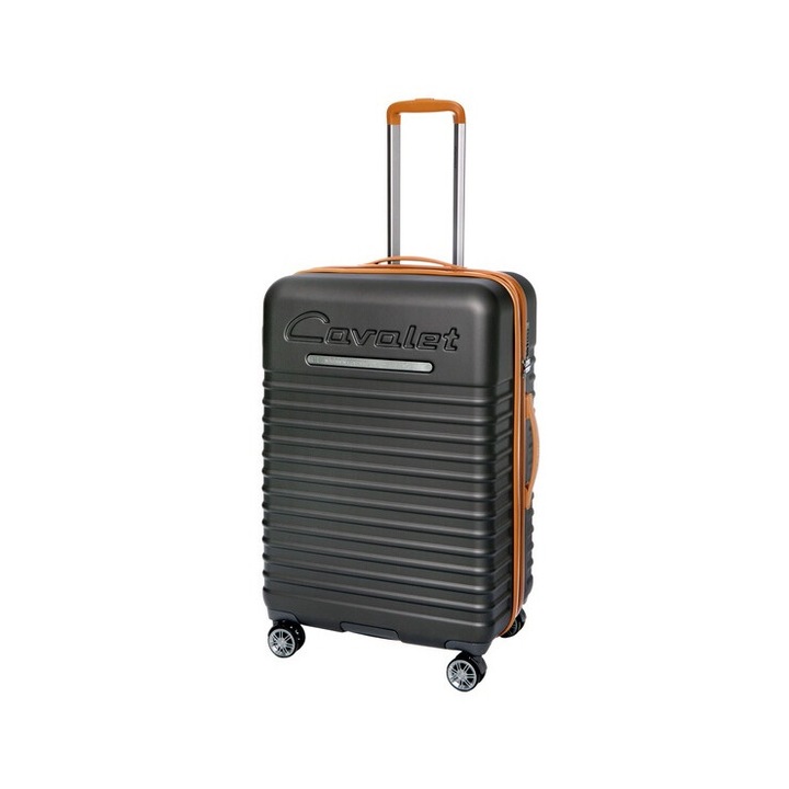 Nagy bőrönd Cavalet PASADENA L, antracit, ABS, 4 dupla kerék, TSA rendszer