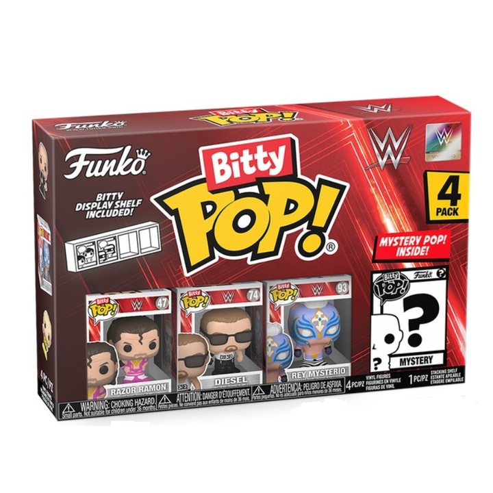 Комплект от 4 фигурки, Funko Bitty POP! WWE Razor Ramon, 2см