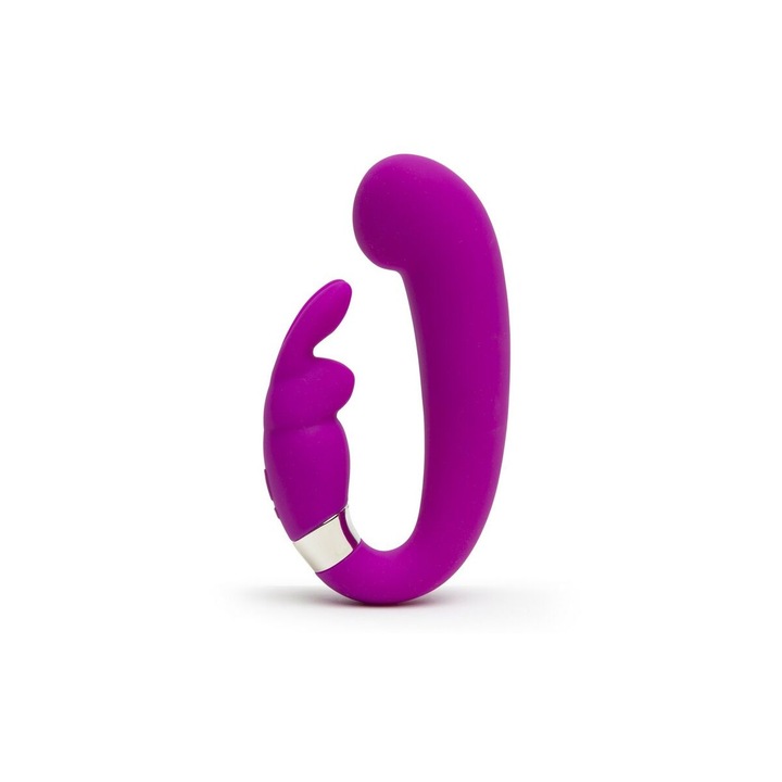 Вибратор тип „заек“ Happy Rabbit G-Spot Clitoral Curve Purple 30 x 40 см